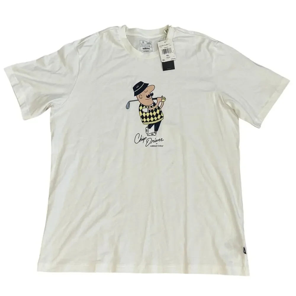 Adidas Golf Chip Driver Graphic Tee White Size XL NWT